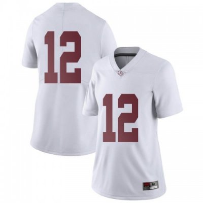 Women's Alabama Crimson Tide #12 Skyler DeLong White Limited NCAA College Football Jersey 2403ICFF2